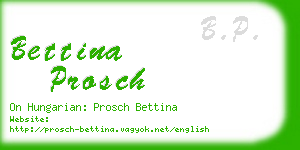 bettina prosch business card